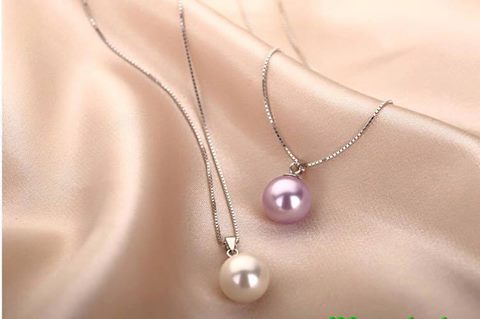 DÂY CHUYỀN NGỌC TRAI FRESHWATER MÀU&nbsp; HỒNG 8MM